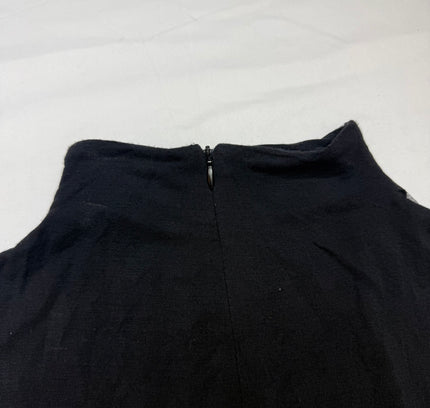 Gracia Leather & Sheer Animal Print Top - Size Large - Excellent Condition