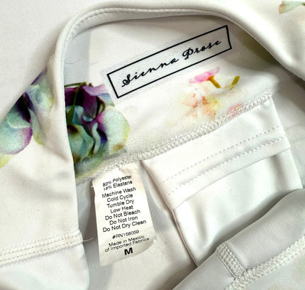 Sienna Rose White Floral Watercolor Leggings - Size M