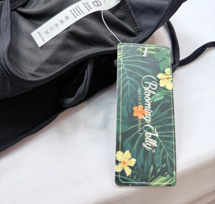 VIRAL NWT Blooming Jelly Tummy Control One-Piece Swimsuit - BLACK SIZE LARGE