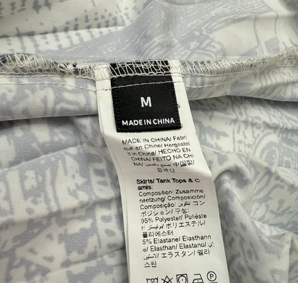 Architectural Cityscape Print Pleated Maxi Skirt - Size M