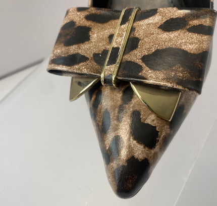White House Black Market Leopard Print Pointed Toe Pumps - Size 6.5