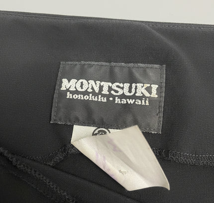 Montsuki Honolulu Black Silk Two-Piece Set - Size M