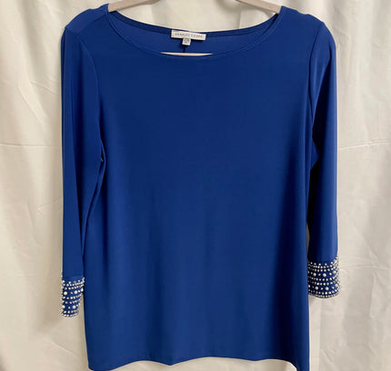 Annalee + Hope Cobalt Blue Embellished Tunic - Size Large