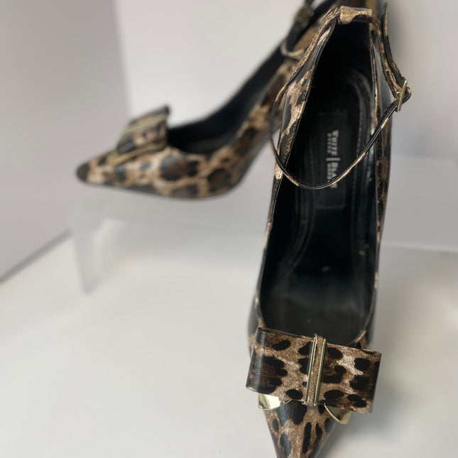 White House Black Market Leopard Print Pointed Toe Pumps - Size 6.5