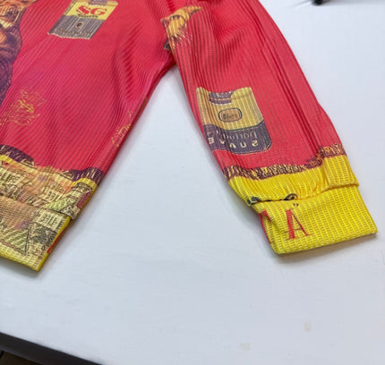 NWOT Vintage Postcard CAT Graphic V-Neck Top - Coral Pink - Size XL