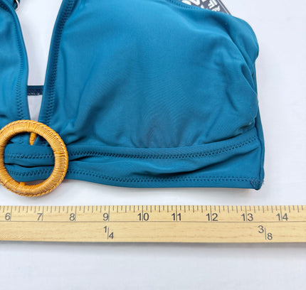 Blooming Jelly Tummy Control Bikini Set - Turquoise Blue SIZE LARGE