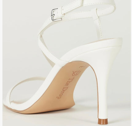 The Drop White Strappy Heeled Sandals - Size 5.5 - New With Box