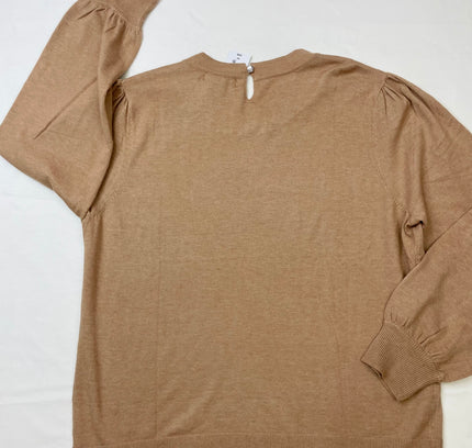 Liz Claiborne Embellished Taupe Sweater - Size XXL - New with Tags