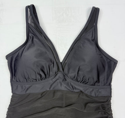 VIRAL NWT Blooming Jelly Tummy Control One-Piece Swimsuit - BLACK SIZE LARGE