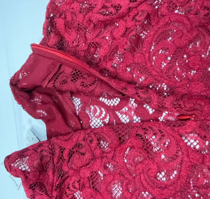 SOLD White House Black Market Dark Red Lace Top - Size M - New With Tags