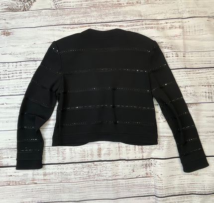 St. John Black Embellished Cardigan Sweater - Size 4