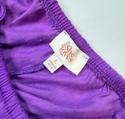 She Loves Purple Cargo Pocket Midi Skirt - Size L