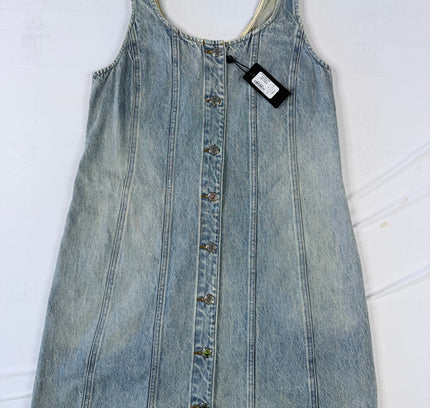 Rag & Bone Light Wash Denim Button Front Dress - Size Small