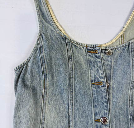 Rag & Bone Light Wash Denim Button Front Dress - Size Small