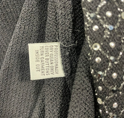 St. John Evening Black Beaded Jacket & Tank Set by Marie Gray - Size 2