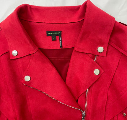 TRICOTTO Red Double-Breasted Jacket - Size Small - Great Condition