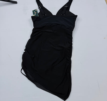 VIRAL NWT Blooming Jelly Tummy Control One-Piece Swimsuit - BLACK SIZE LARGE