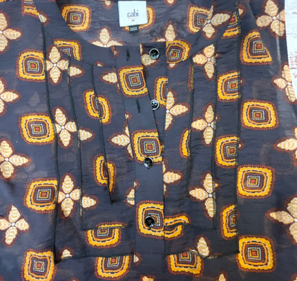 Cabi Geometric Print Sleeveless Top - Size M