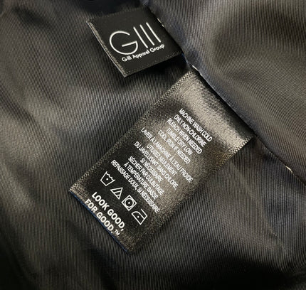 Kenneth Cole Light Grey & Black Hooded Puffer Jacket - Size Small