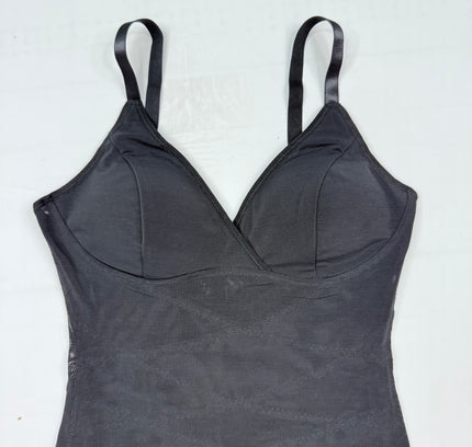 High-Waist Tummy Control Shapewear Bodysuit - Black LARGE