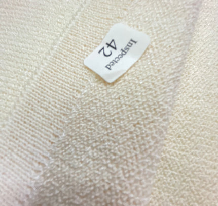 St John Cream Knit Suit with Embellished Jacket - Size 4