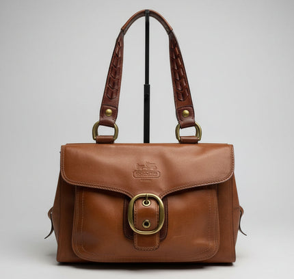 SOLD-Rare Vintage Coach Legacy Bleecker Tattersall Satchel - Discontinued Collector's Piece