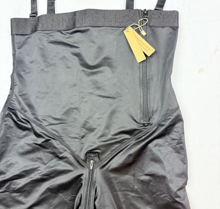 SHAPELLX Black Body Shaper with Adjustable Straps & Zipper - size XXL