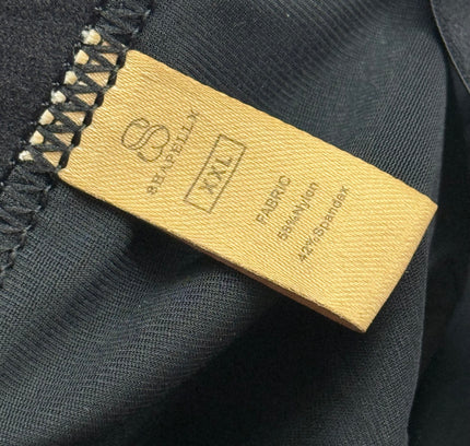 SHAPELLX Black Body Shaper with Adjustable Straps & Zipper - size XXL