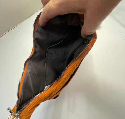Cluci Cognac Nylon Crossbody Bag - Multi-Pocket Adjustable Strap