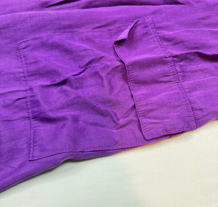 She Loves Purple Cargo Pocket Midi Skirt - Size L