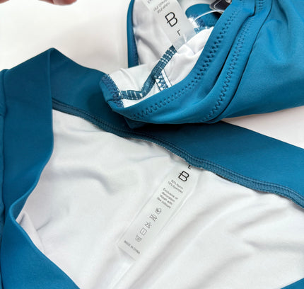 Blooming Jelly Tummy Control Bikini Set - Turquoise Blue SIZE LARGE