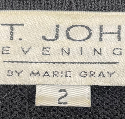 St. John Evening Black Beaded Jacket & Tank Set by Marie Gray - Size 2