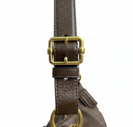 Coach Dark Brown Leather Handbag - Style 21224