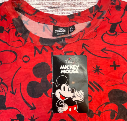 Disney Mickey Mouse Sheer Top - Size XL (Runs Small) - With Tags