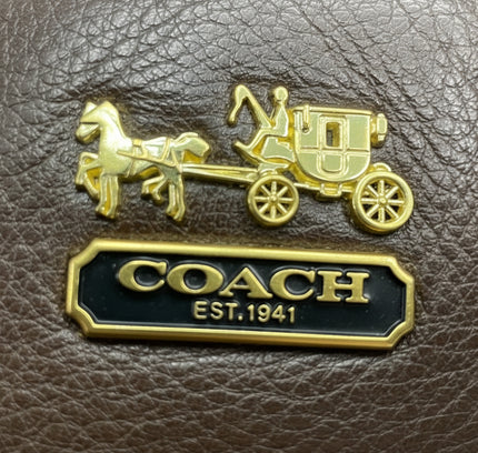Coach Dark Brown Leather Handbag - Style 21224