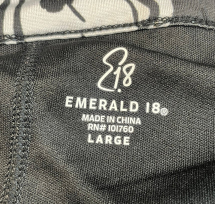 Emerald 18 Black & White Floral Golf Skirt - Size Large