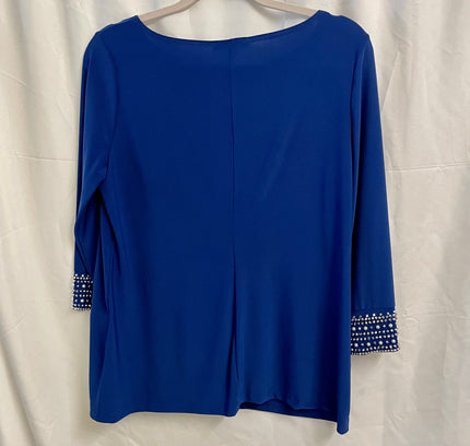 Annalee + Hope Cobalt Blue Embellished Tunic - Size Large