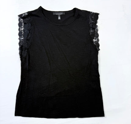 White House Black Market Eyelet Lace Sleeve Top - Size M