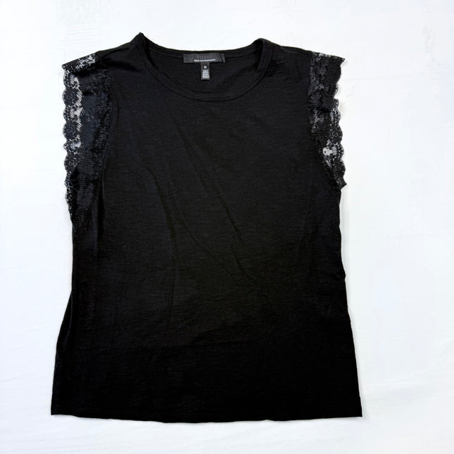 White House Black Market Eyelet Lace Sleeve Top - Size M