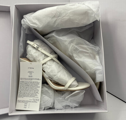 The Drop White Strappy Heeled Sandals - Size 5.5 - New With Box