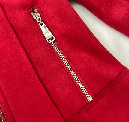 TRICOTTO Red Double-Breasted Jacket - Size Small - Great Condition