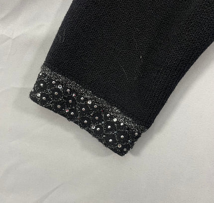 St. John Evening Black Beaded Jacket & Tank Set by Marie Gray - Size 2