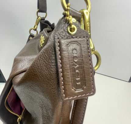 Coach Dark Brown Leather Handbag - Style 21224
