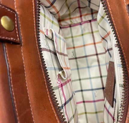 SOLD-Rare Vintage Coach Legacy Bleecker Tattersall Satchel - Discontinued Collector's Piece