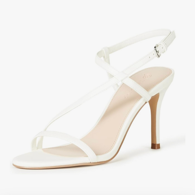 The Drop White Strappy Heeled Sandals - Size 5.5 - New With Box