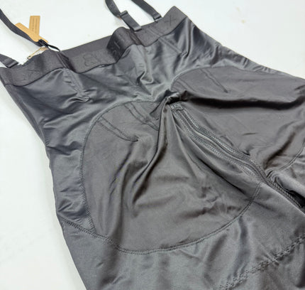 SHAPELLX Black Body Shaper with Adjustable Straps & Zipper - size XXL