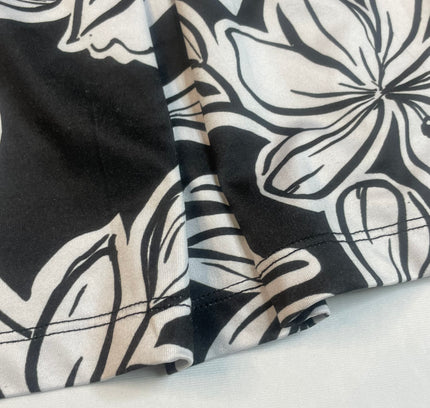 Emerald 18 Black & White Floral Golf Skirt - Size Large