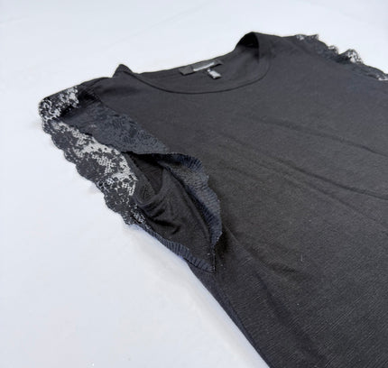 White House Black Market Eyelet Lace Sleeve Top - Size M