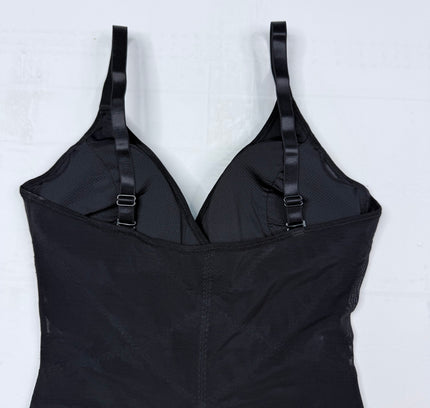 High-Waist Tummy Control Shapewear Bodysuit - Black LARGE