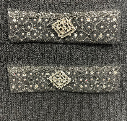 St. John Evening Black Beaded Jacket & Tank Set by Marie Gray - Size 2